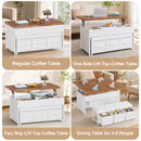Advwin 95cm Lift Top Coffee Table with Storage Bench