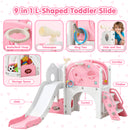 Advwin 9 in 1 L-Shaped Toddler Slide Indoor Baby Slide