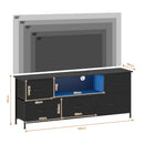 Advwin 140cm TV Cabinet with RGB LED Light Black (Pre-Order)