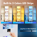 Advwin 4 Tier LED Glass Display Cabinet 160cm