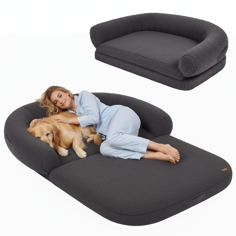 Advwin Foldable Human Dog Bed 2 in 1 Flexible Giant Bed