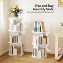 Advwin 3 Tiers Rotating Bookshelf Corner Bookcase Cabinet