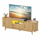 Advwin 157cm TV unit Cabinet w/ Power Outlet & LED Light