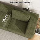 Advwin 340cm 4 Seater Sofa Convertible L Shaped Sofa Green (Pre-Order)