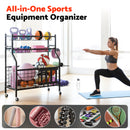 Advwin Home Gym Storage Rack with Wheels