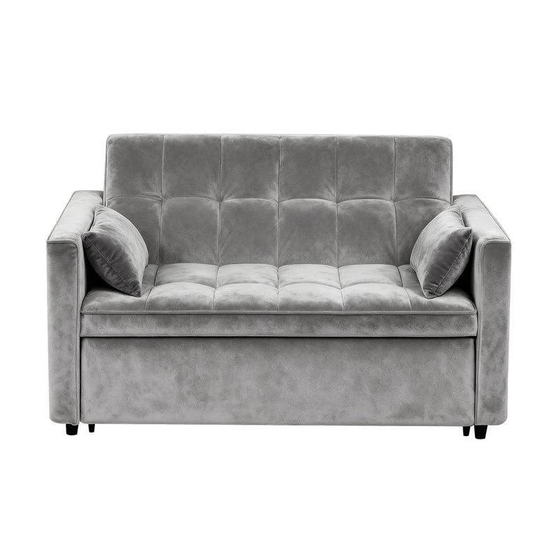 Advwin 3-in-1 Convertible Velvet Sofa Bed with Storage