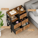 Advwin Chest of 5 Drawers Storage Cabinet