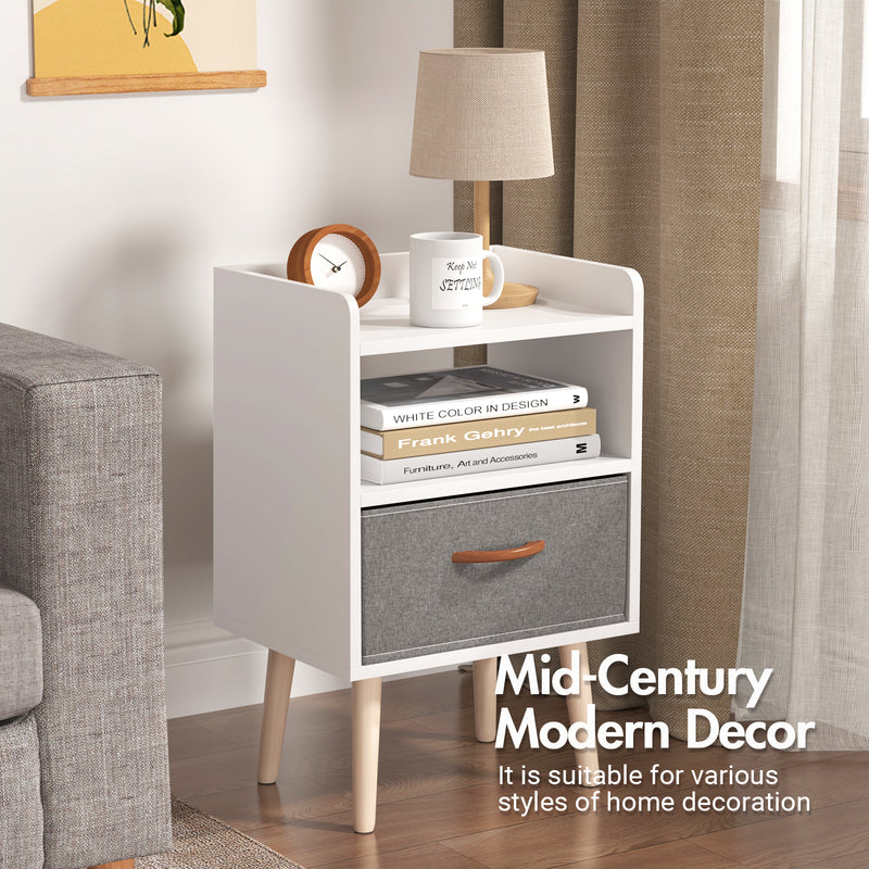 Advwin Bedside Table Fabric Drawer Side Tables(Pre_Order)