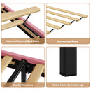 Advwin LED Velvet Bed Frame w/ Adjustable Headboard King Single