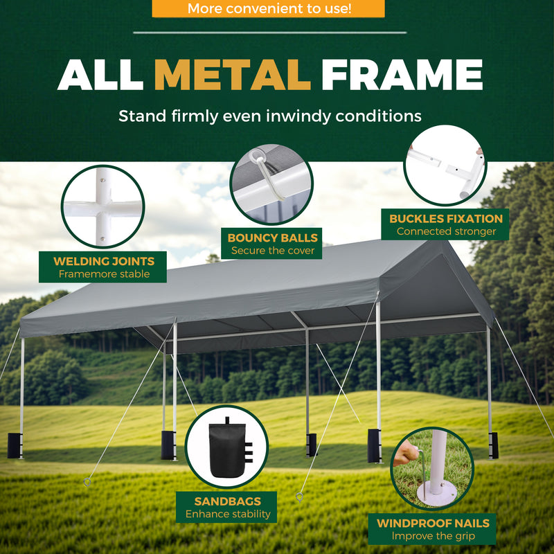 Advwin 3x6m Waterproof Carport Canopy Portable Garage(Pre-order)