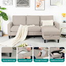 Advwin 3 Seater Sofa Lounge Set Beige