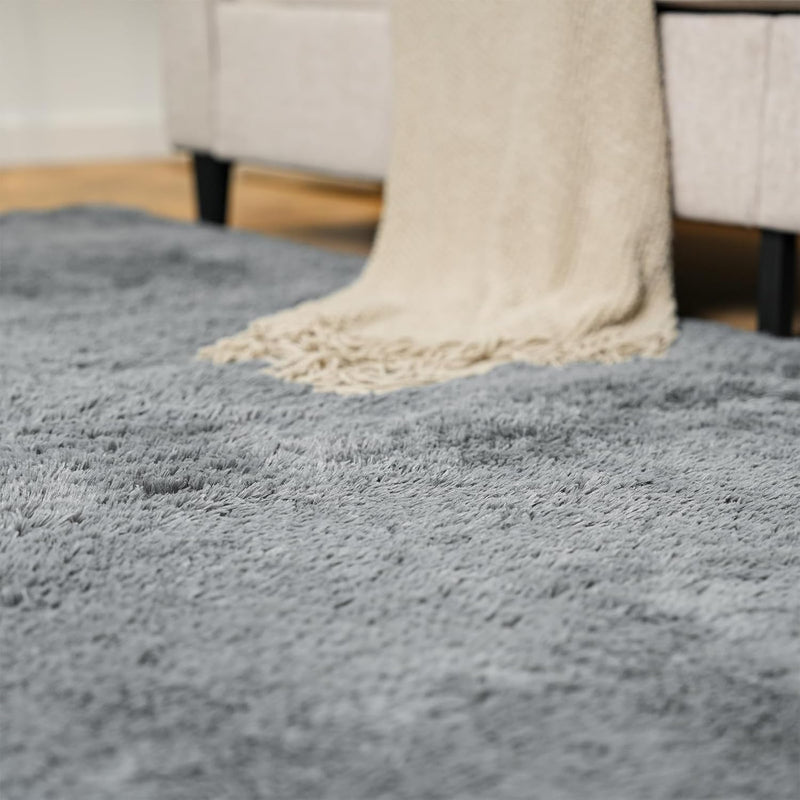 Advwin Non-Slip Shaggy Rugs Floor Rug Grey