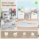 Advwin 4-in-1 Kids Bookcase with Reading Nook Standing Toys