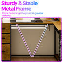 Advwin L Shaped Gaming Desk with LED Lights 148cm