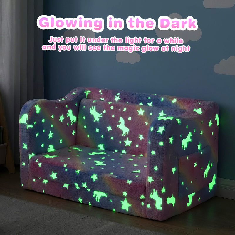 Advwin 2-in-1 Toddler Couch Folding Sofa Bed Convertible