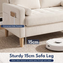 Advwin 2 Seater Corduroy Loveseat Sofa with Tufted Cushion