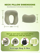 Travel Neck Pillow Washable 100% Pure Memory Foam