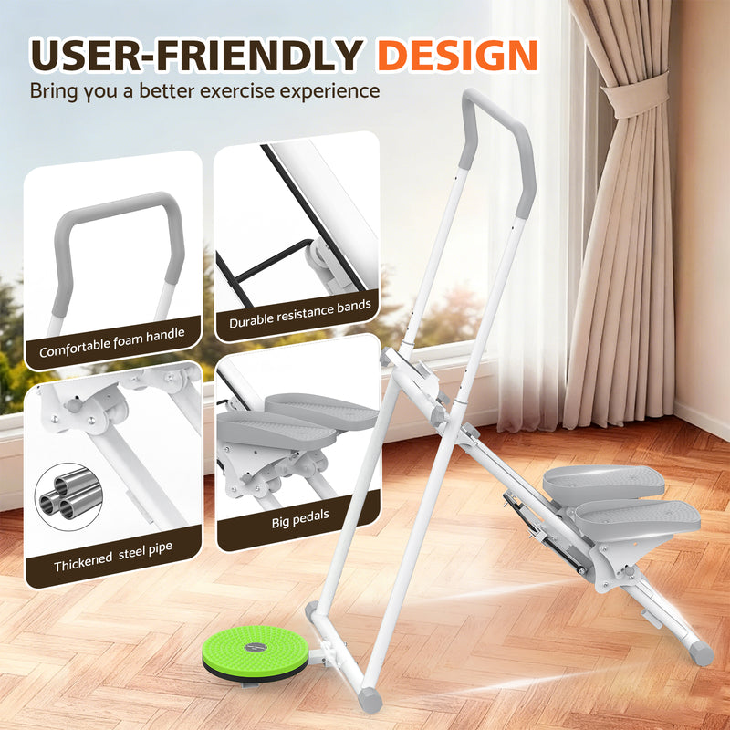 Advwin Adjustable Stair Stepper w/Twisting Waist Disc