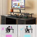 Advwin Gaming Desk with LED Lights with Monitor Stand 120cm