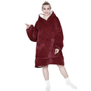 Advwin Oversized Sherpa Wearable Blanket Hoodie Adult