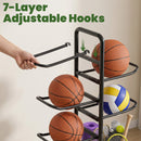 Advwin 7-Tier Sports Ball Storage Rack