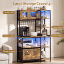 Advwin Bakers Rack with Power Outlet & LED Light