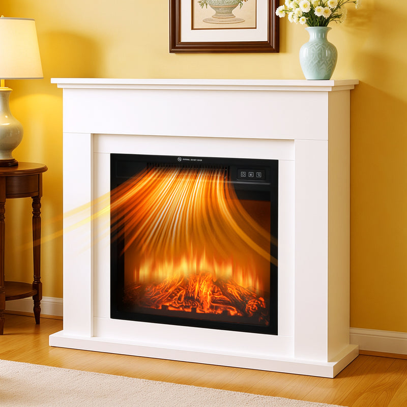 Advwin Electric Fireplace Heater with Mantel White