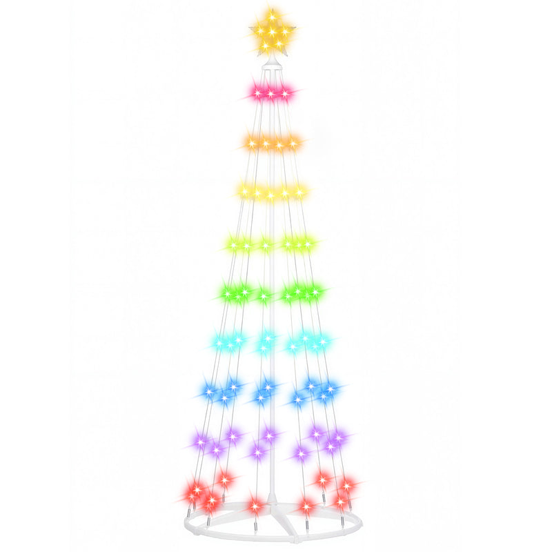 Advwin 204cm Christmas Cone Tree Lights with LED Lights