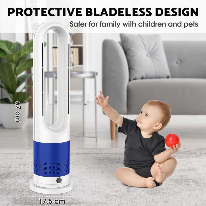 Advwin 2 in 1 Bladeless Tower Heater Fan