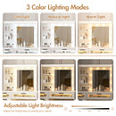 Advwin Dressing Table Stool Set with Glass Drawer