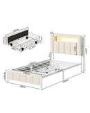 Advwin King Single Bed Frame w/ Charging Station