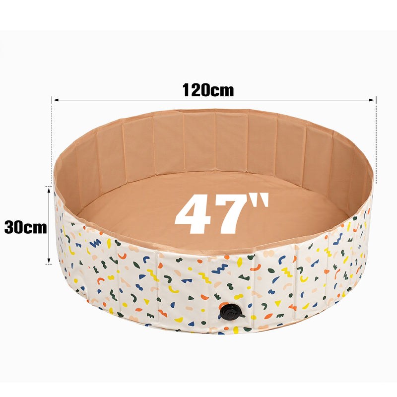Advwin Foldable Dog Swimming Pool 120cm for Pets