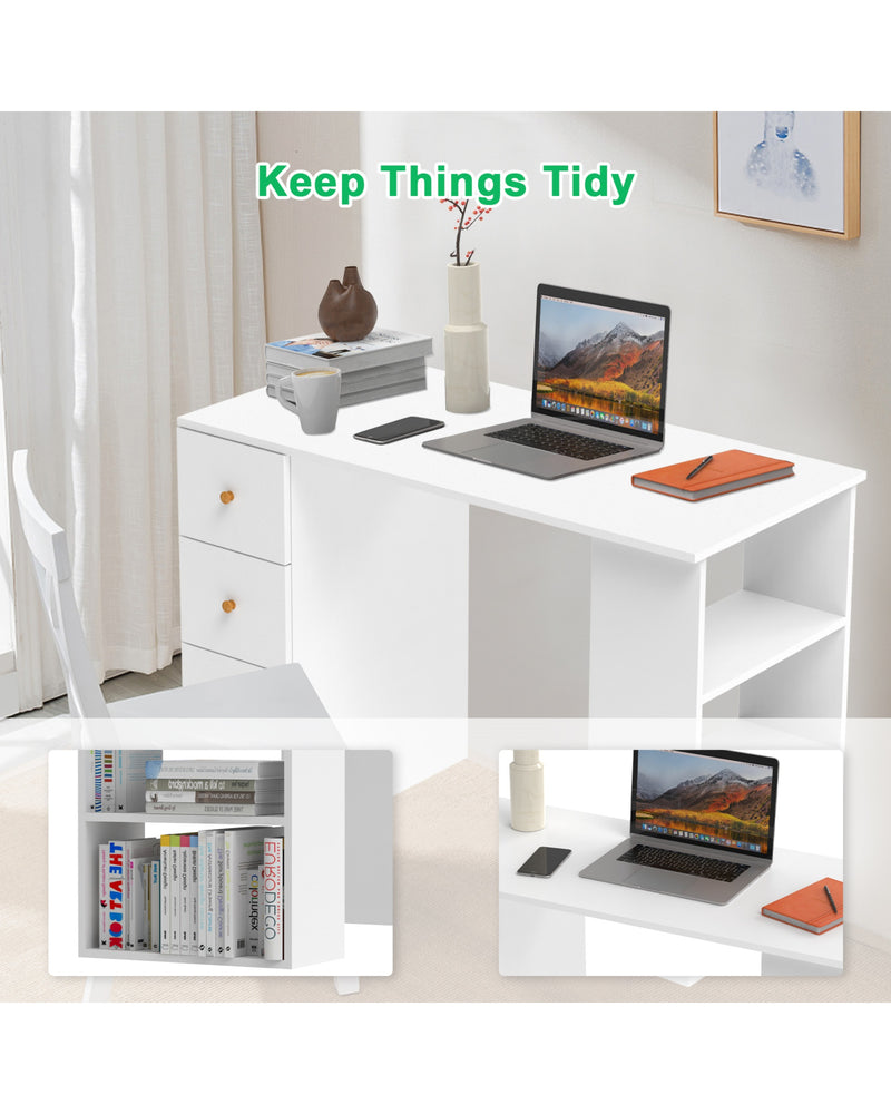 Advwin Office Desk Computer Desk with Drawers Cabinet