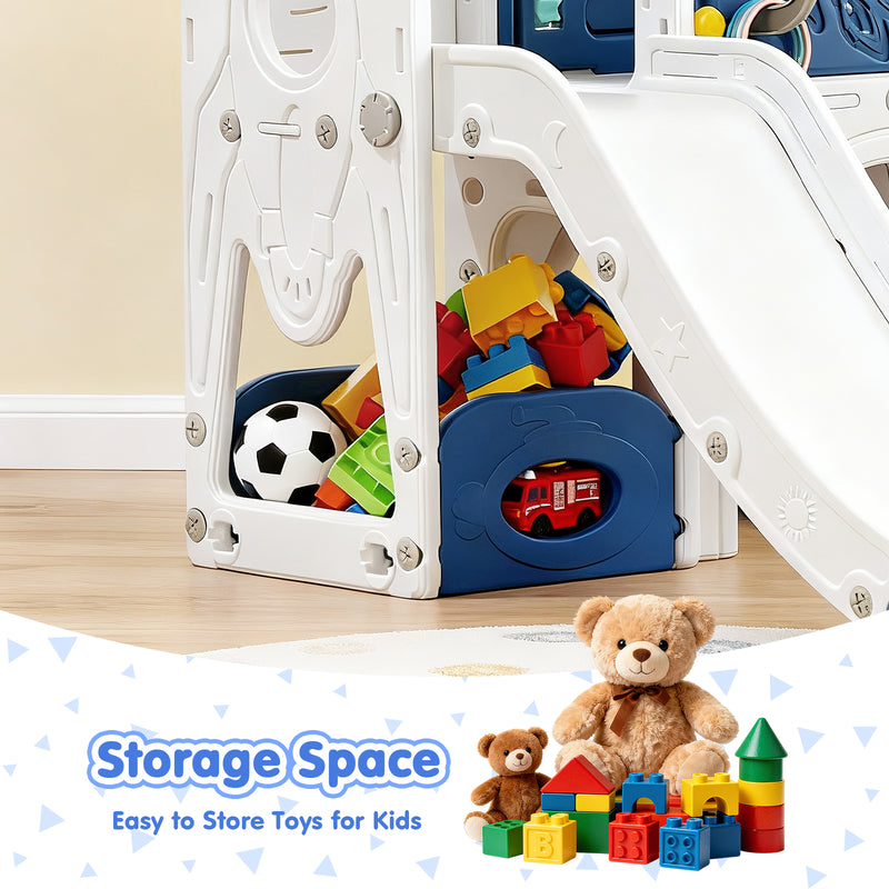 Advwin 9 in 1 L-Shaped Toddler Slide Indoor Baby Slide