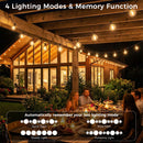 Advwin 15M Solar Outdoor Festoon Lights with LED