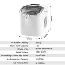 Advwin 12KG Self-Cleaning Ice Makers with Handle White