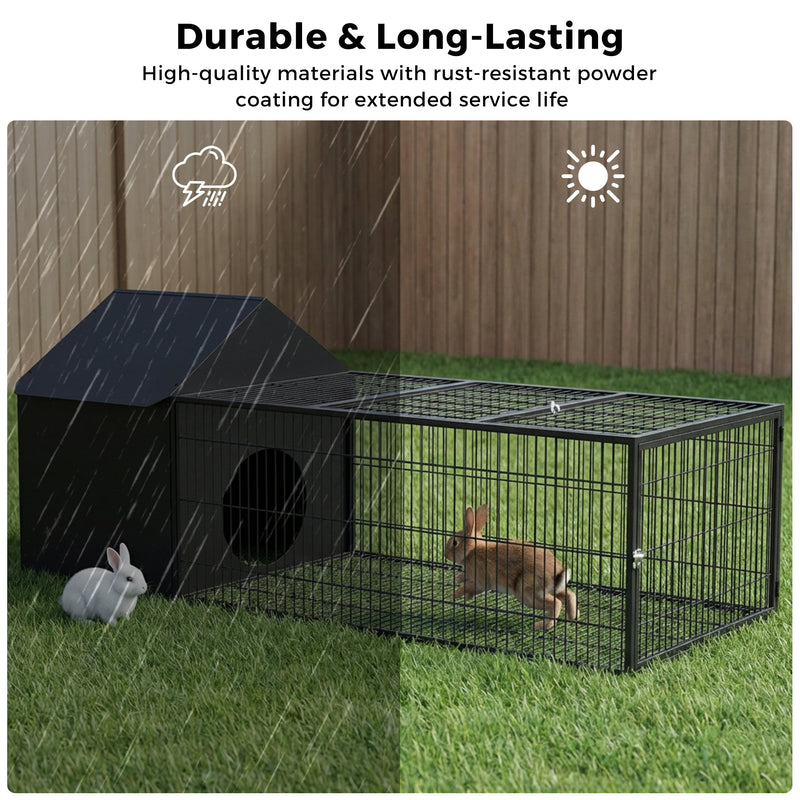 Advwin Large Metal Rabbit/Bunny Cage w/ Slide-Out Tray