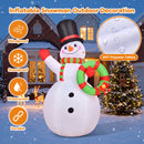 Advwin 1.9m Inflatable Snowman with Colourful Lights