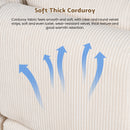 Advwin 235cm Corduroy 3-Seater Modular Sofa Bed
