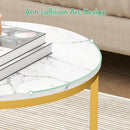Advwin Coffee Table Set of 2 Round Nesting Table