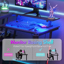 Advwin L Shaped Gaming Desk with LED Lights 100cm