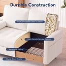 Advwin 2 Seater Corduroy Loveseat Sofa with Tufted Cushion