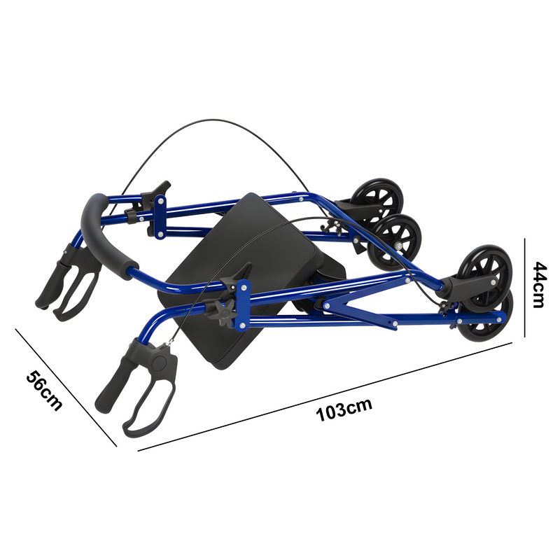 Advwin 4 Wheels Rollator Walker with Dual Brake System