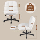 Advwin Armless Office Chair with Footstool & Rocking