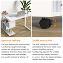 Advwin L-Shape 360° Rotating Bookshelf Computer Desk