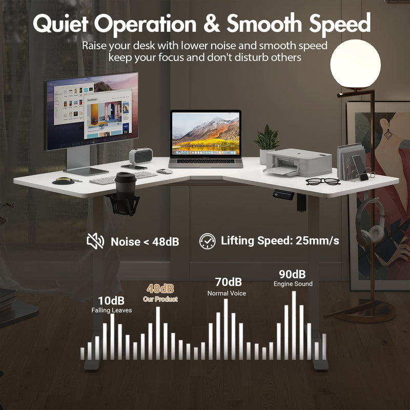 Advwin Electric Standing Desk L Shaped