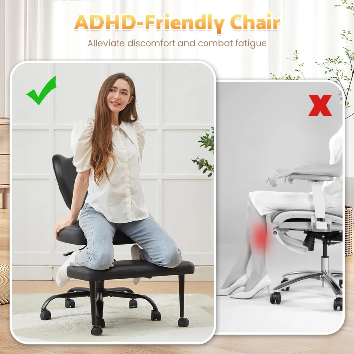 Advwin 360° Ergonomic Cross Legged Office Chair