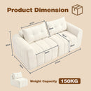 Advwin 2 Seater Modular Sofa w/ Chenille Fabric 170cm