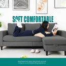 Advwin 3 Seater Sofa Lounge Set Grey