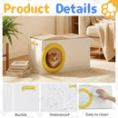 Advwin Plastic Cat House with Scratching Board